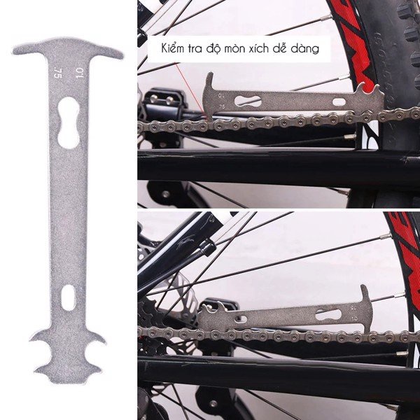 Dụng Cụ Thước Đo Kiểm Tra Độ Mòn Sên Xích Xe Đạp Chất Liệu Hợp Kim Nhôm
