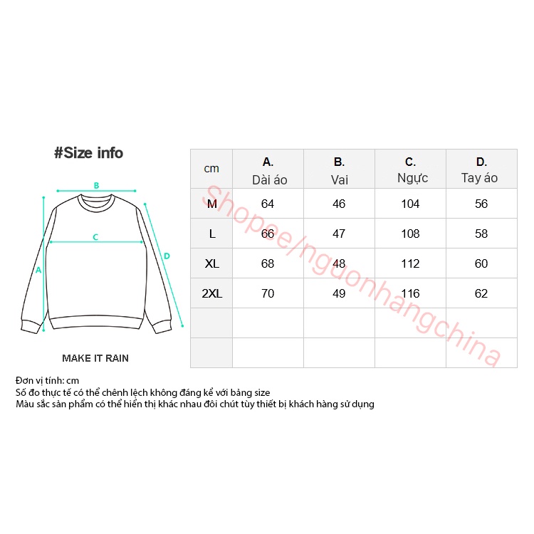 Áo Sweater Nỉ Make It Rain Heybig màu nâu họa tiết đính đá