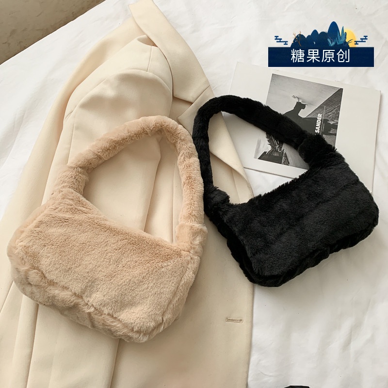 Túi xách đeo vai lông mềm mịn thời trang nữ trẻ trung
