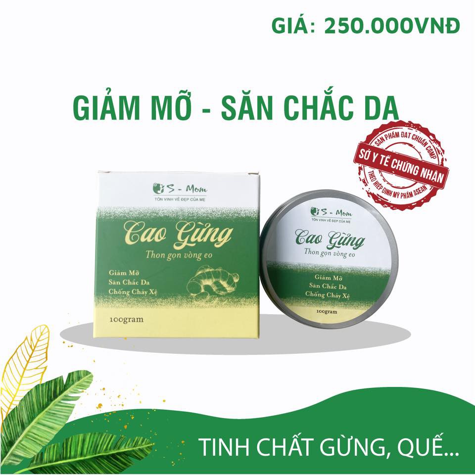 Cao Gừng Giữ Ấm - Đốt Cháy Mỡ Thừa S-Mom