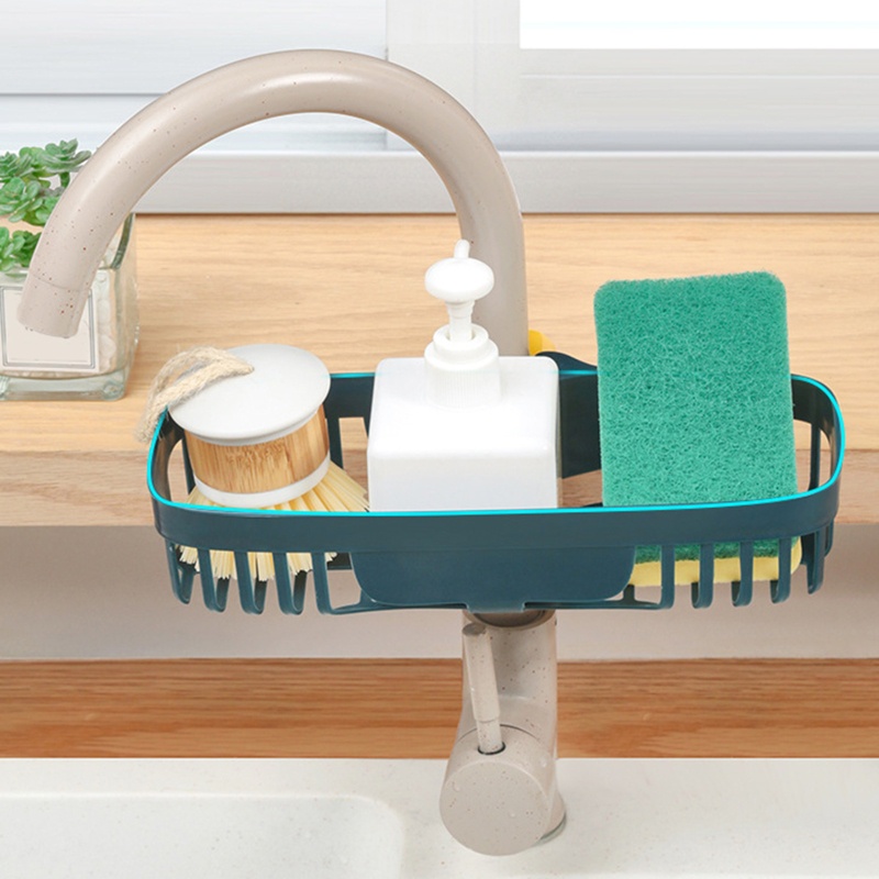 Giá Đỡ Bọt Biển Rửa Chén / Xà Phòng Gắn Vòi Nước Hình Tròn Tiện Dụng Cho Phòng Tắm / Nhà Bếp