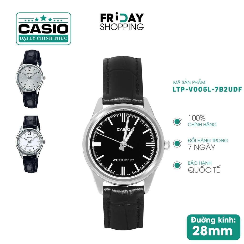 Đồng hồ nữ Casio dây da LTP-V005L chính hãng Fridayshopping