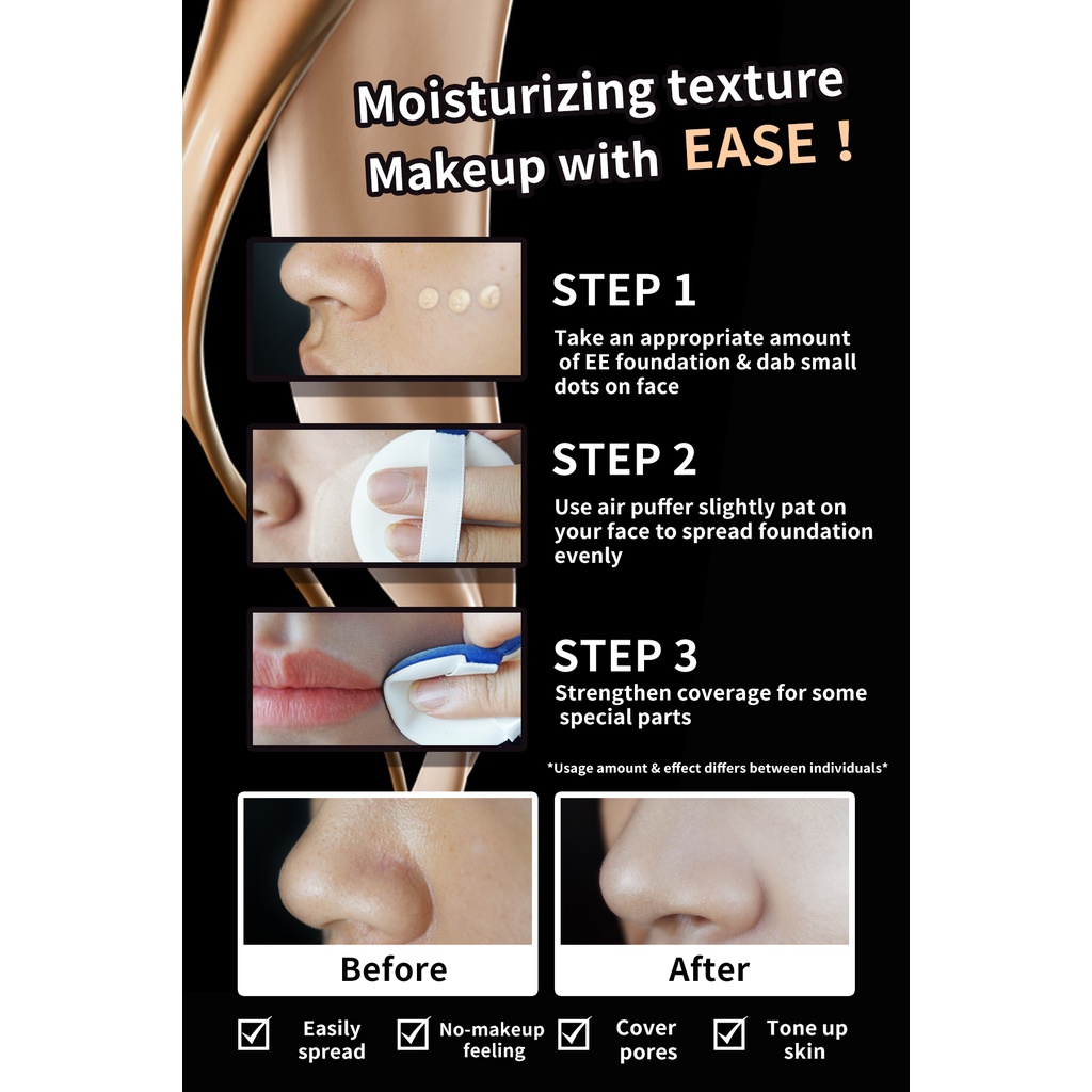 Kem nền trang điểm dưỡng ẩm da dạng lỏng PSK Moisturizing Makeup EE Foundation 35ml