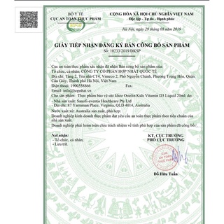 Vitamin D3 Ostelin Úc cho bé dạng siro và dạng giọt