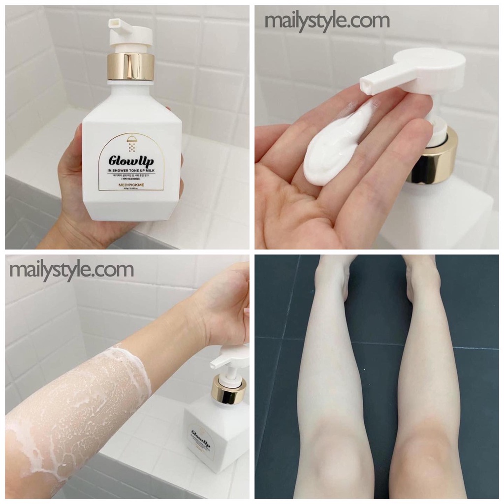 E92_Sữa Tắm Truyền Trắng Glowup In Shower Tone Up Milk
