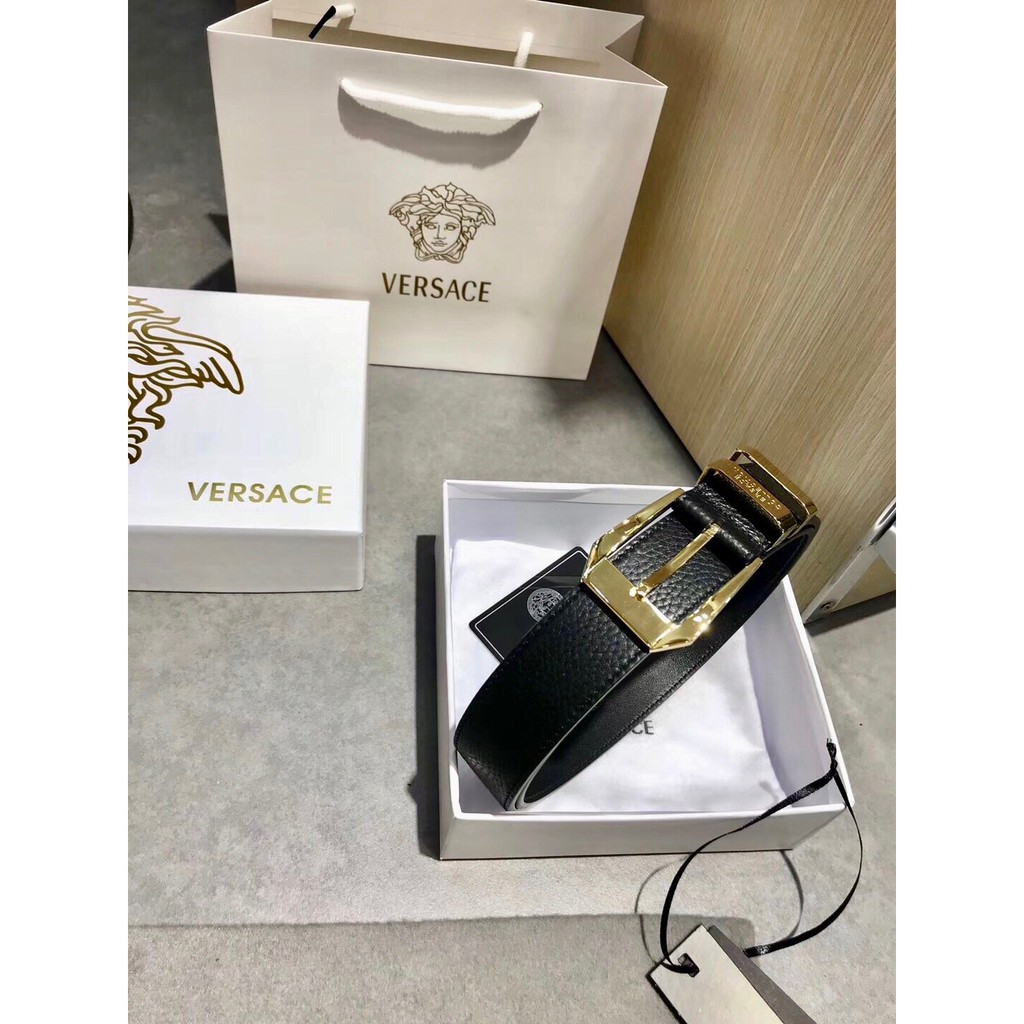 Thắt lưng versace Belt Couple Genuine Leather Luxury Waist Strap Jeans Pants Pin Buckle Waistband 329