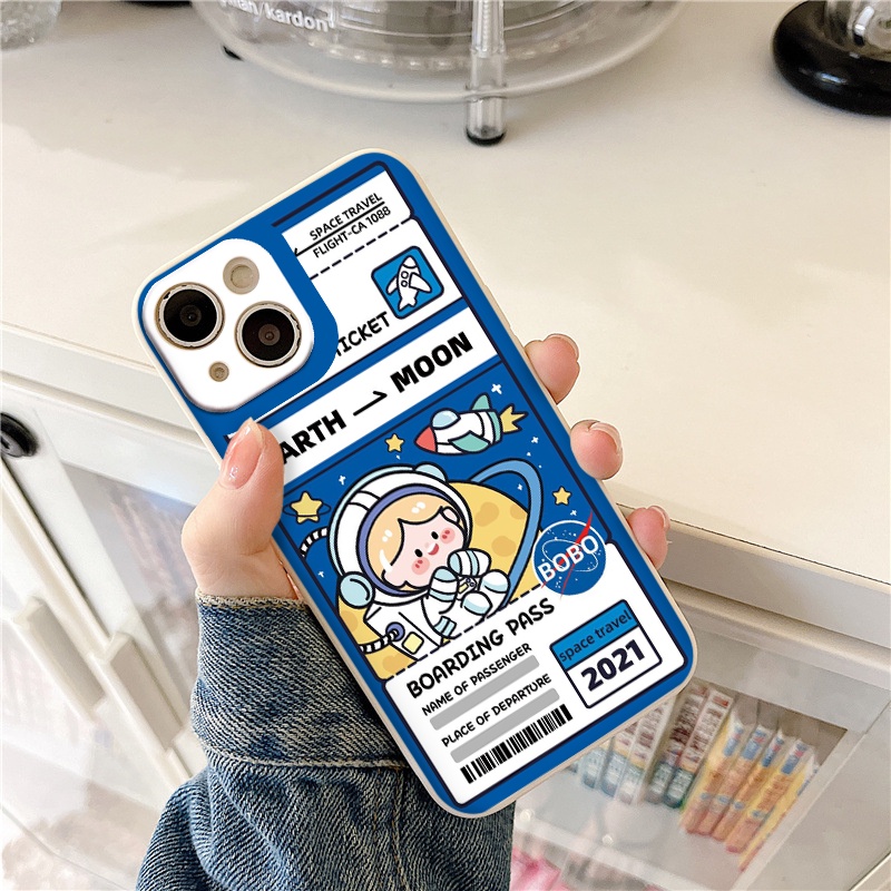 Ốp iphone hình phi hành gia Earth Moon cho 6/6plus/6s/6splus/7/7plus/8/8plus/x/xr/xs/11/12/13/pro/max/plus/promax