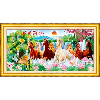 Tranh thêu chữ thập 3D Mã đáo thành công 115*53cm LV3213 - tự thêu