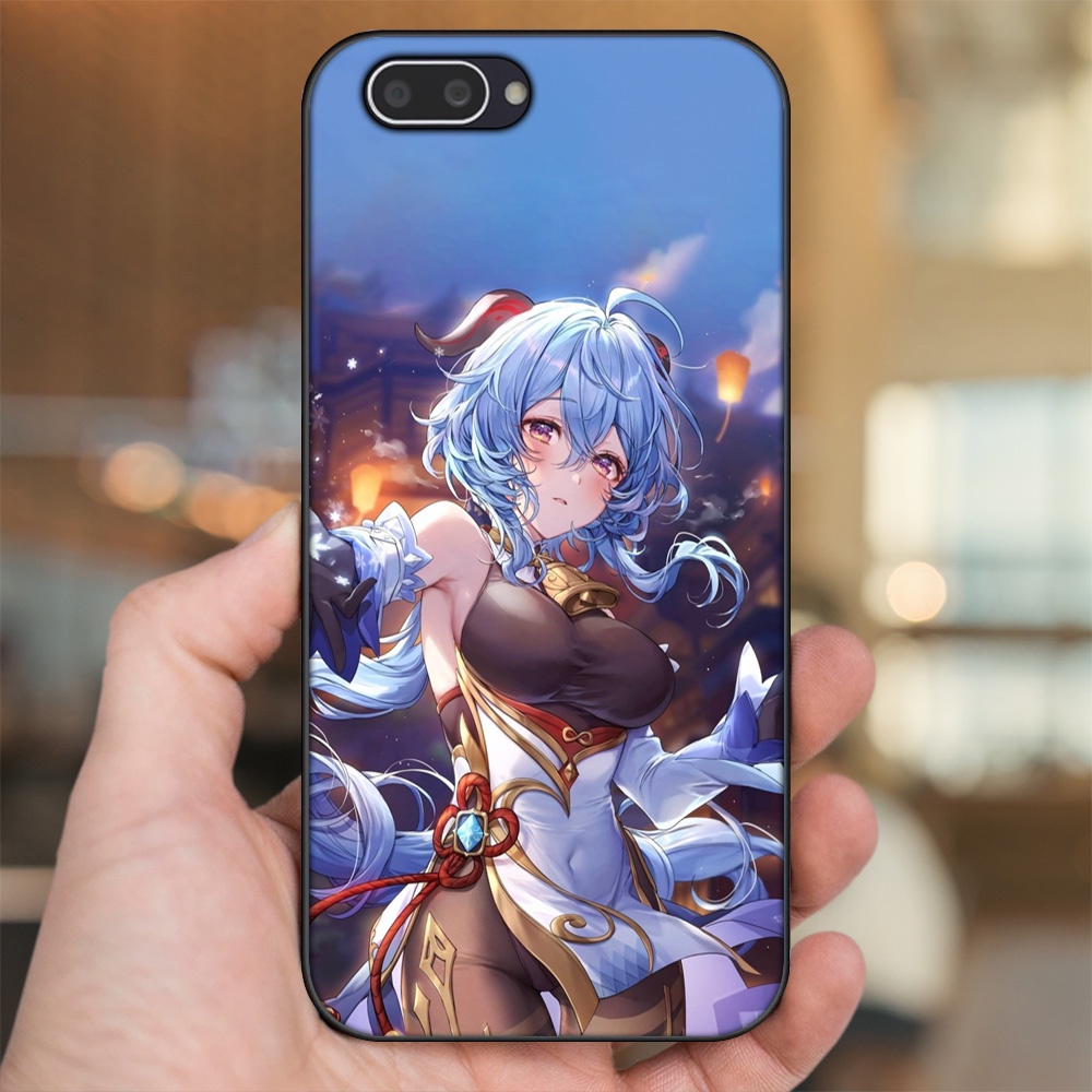 Ốp lưng Oppo A3S viền đen in hình Ganyu Genshin Impact