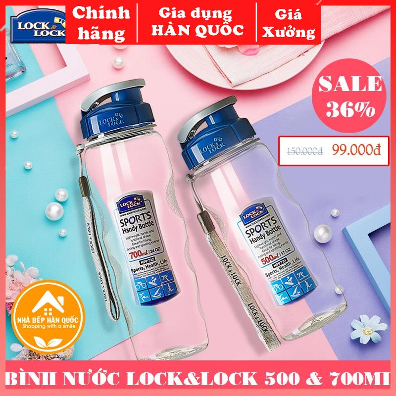 Bình nước thể thao Lock&Lock Handy Bottle 700ml HPP722 & HHP721 (500ml) [Freeship + Chính hãng]