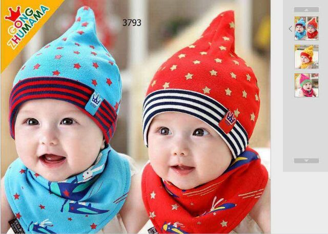 Set mũ yếm ngôi sao
