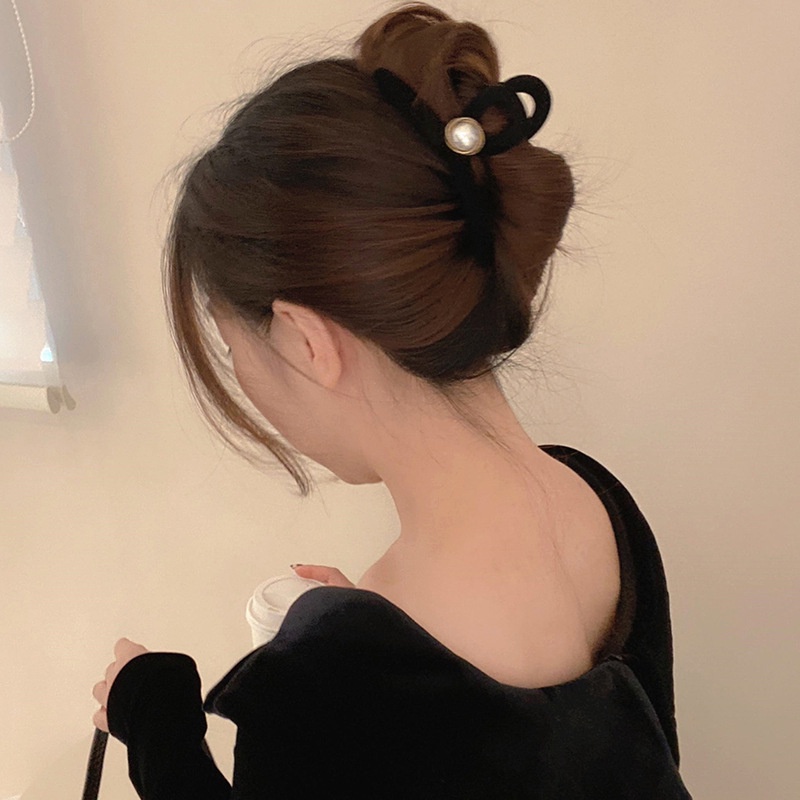 Kẹp Tóc Nhựa Đính Ngọc Trai Phong Cách Hàn Quốc Mới Cho Nữ