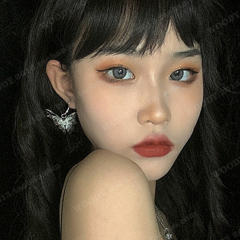 Bông tai hình bướm thép treo dài nhật bản