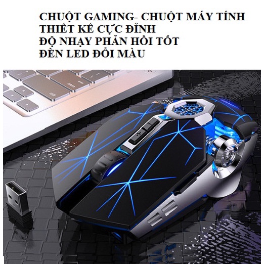 [CHUỘT KHÔNG DÂY A5 ĐÈN LED ĐỔI MÀU, SIÊU PHẨM CỰC ĐẸP] Chuột Không Dây, chuột Gaming dành cho các game thủ [CÓ BẢO HÀNH