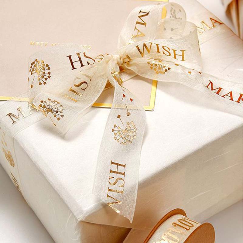 Cuộn Dây Ruy Băng In Họa Tiết Xinh Xắn Dài 10 Yard 16mm Dùng Để Trang Trí Gói Quà