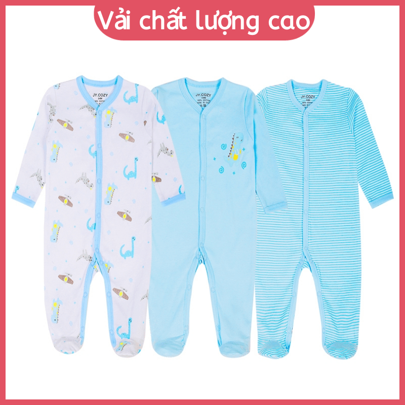 bộ quần áo sơ sinh áo ấm cho bé Áo Liền Quần Cotton Tay Dài Cho Bé Trai Từ 0-12 Tháng Tuổi đồ cho bé trai sơ sinh body dài tay cho bé sơ sinh