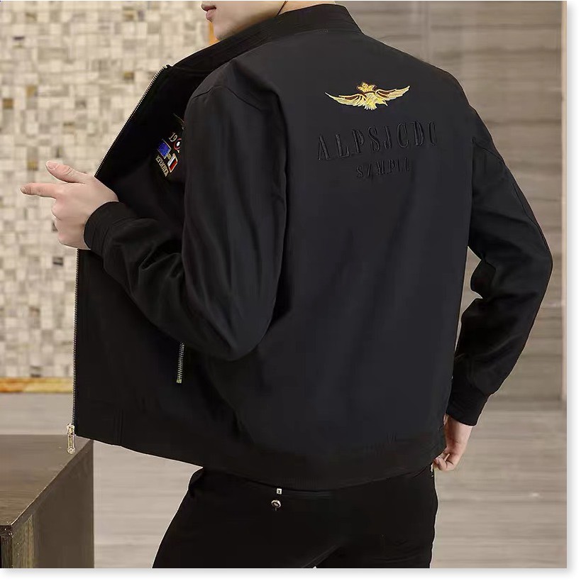 ÁO KHOÁC NAM THÊU HỌA TIẾT THỜI TRANG ÁO KHOÁC BOMBER PHONG CÁCH HÀN