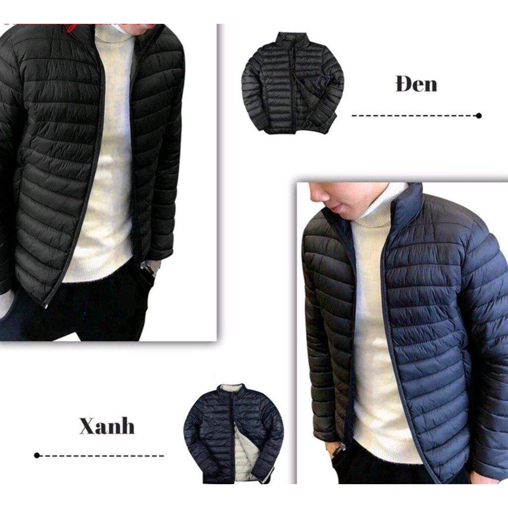 Áo phao lông vũ nam siêu nhẹ, giữ nhiệt tốt, cản nước cản gió, 3 lớp mẫu mới nhất 2021