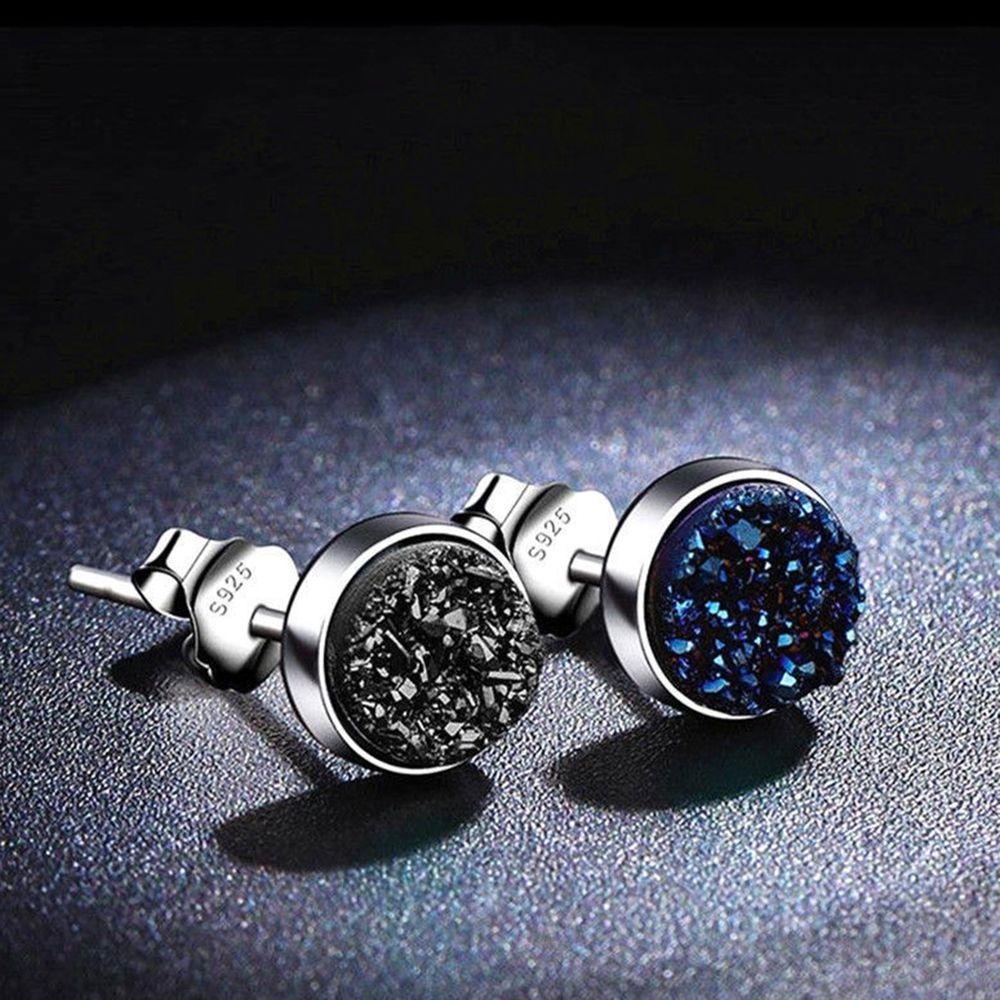 Bông Tai Mã Não Đen Phong Cách Hip Hop Punk Cá Tính Cho Nam Và Nữ