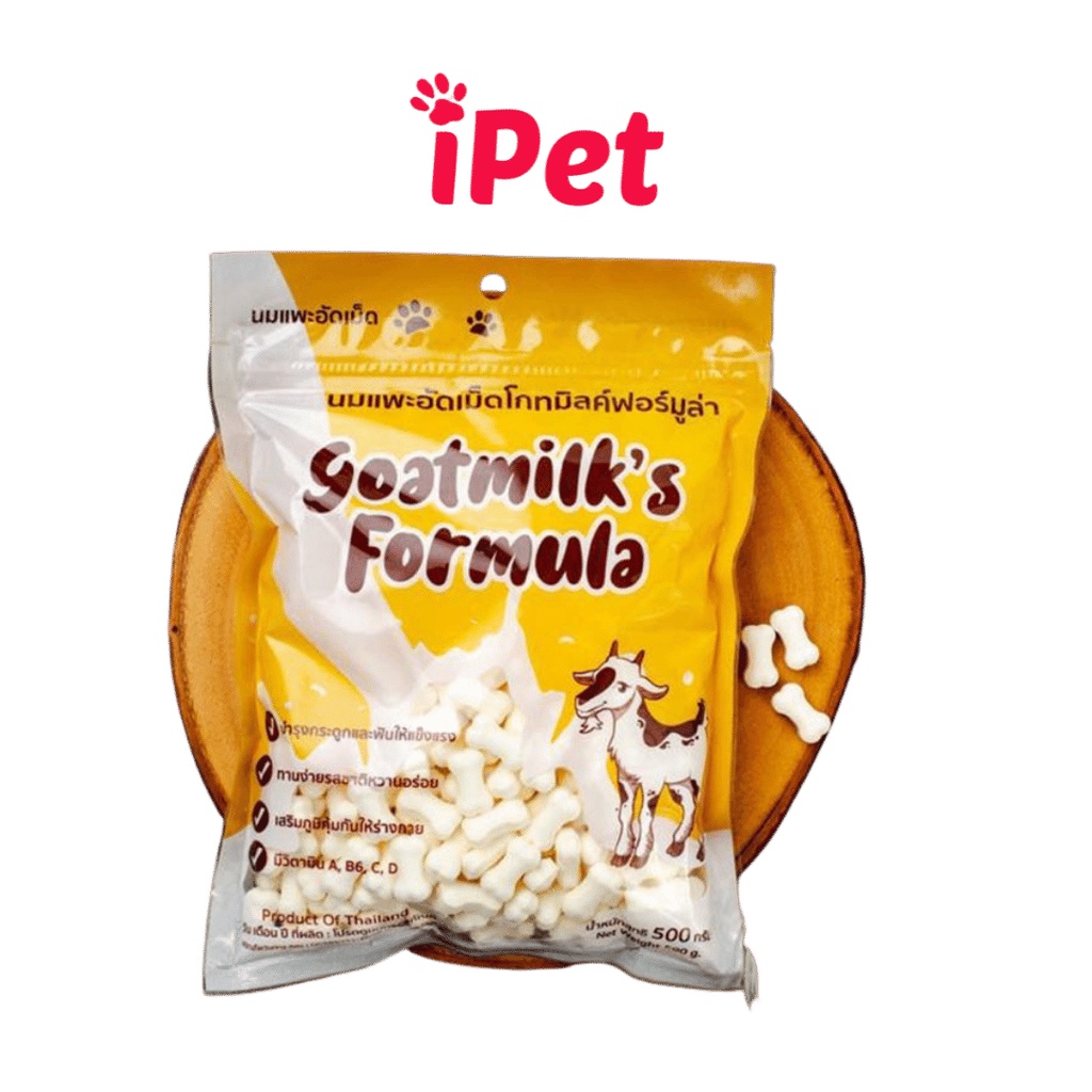 Bánh Xương Sữa Dê Thai Lan Nguyên Chất, Bổ Sung Dinh Dưỡng, Canxi Cho Chó Mèo Hamster - iPet Shop