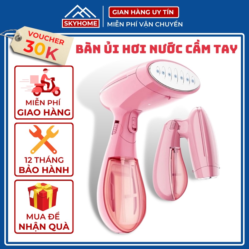 Bàn ủi hơi nước cầm tay mini du lịch đứng là đồ quần áo Sokany SKYHOME | máy bàn là hơi nước cầm tay mini ủi đồ quần áo