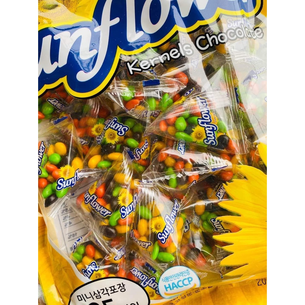 Socola Bọc Hạt Hướng Dương Sunflower, gói 250gr, Hàn Quốc, Hướng Dương Phủ Socola, Daisyhouse23, DH0054