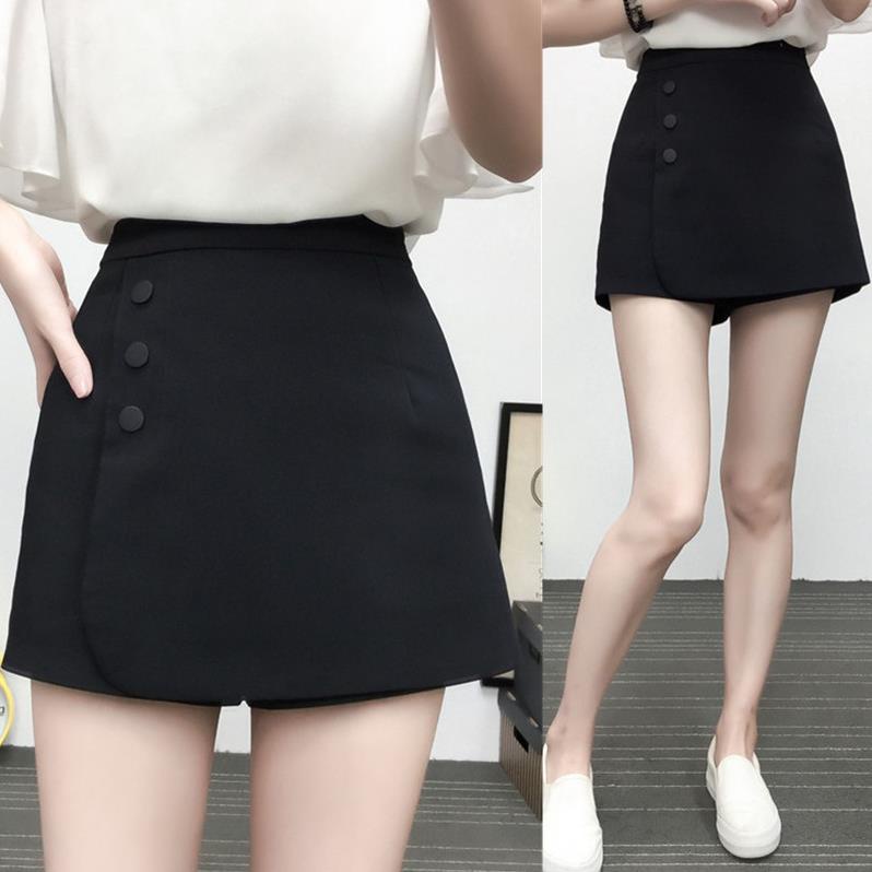 Chân váy chữ A quần giả váy có 3 khuy bấm trẻ trung tôn dáng V99(có ảnh thật)