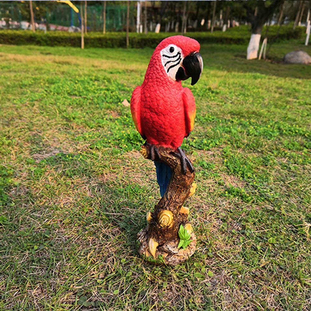 WTTLE Tượng Vẹt Giả Bằng Nhựa Resin Trang Trí Tiểu Cảnh