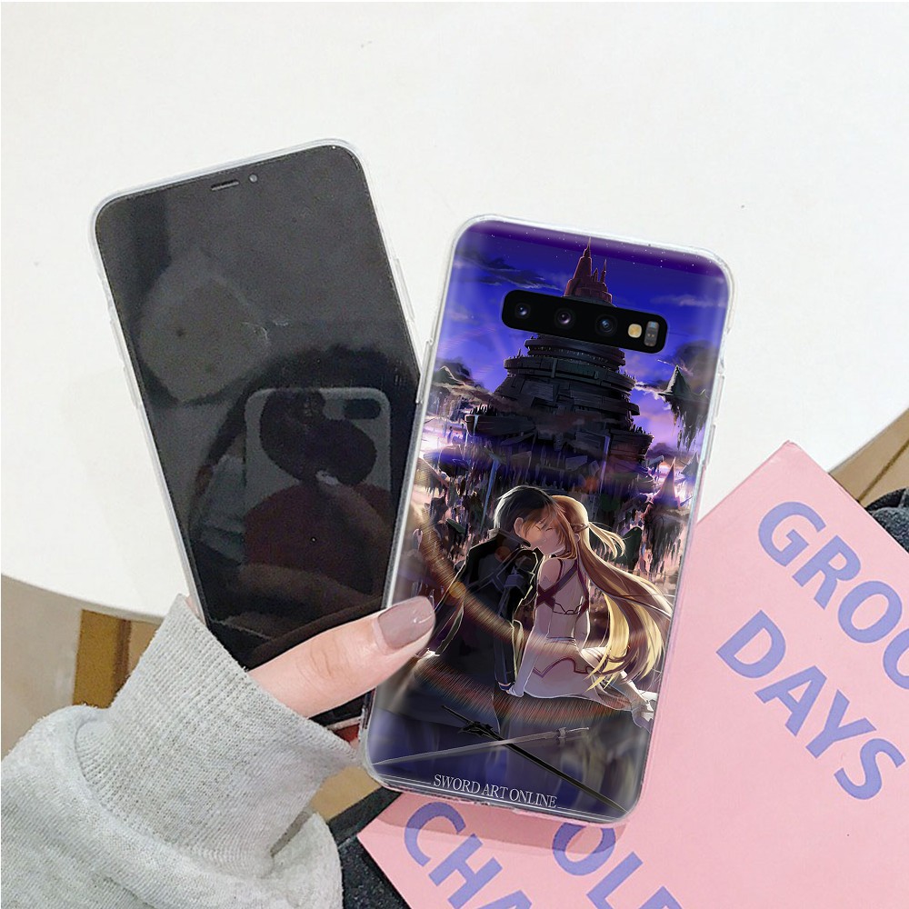 Ốp Lưng Trong Suốt In Hình Sword Art Online Cho Samsung Galaxy Note 8 9 10 Lite 20 Ultra A5 Plus