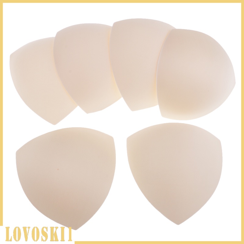 [LOVOSKI1]3 Pairs Black Bra Cup Pads Inserts Triangle Breast Bikini Underwear Sports