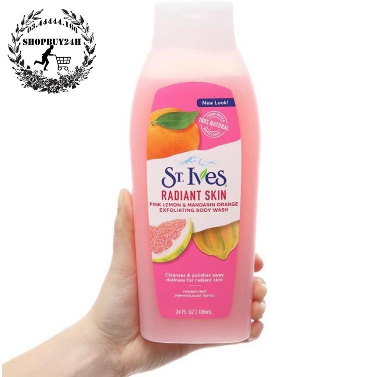 [HCM] -  Sữa tắm làm sáng da Hương Cam Chanh St. Ives Even & Bright body wash 709ml - Q2