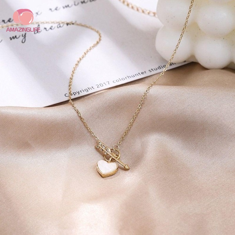 Vòng cổ Có Mặt Hình Mũi Tên Xuyên Qua Trái Tim Thời Trang