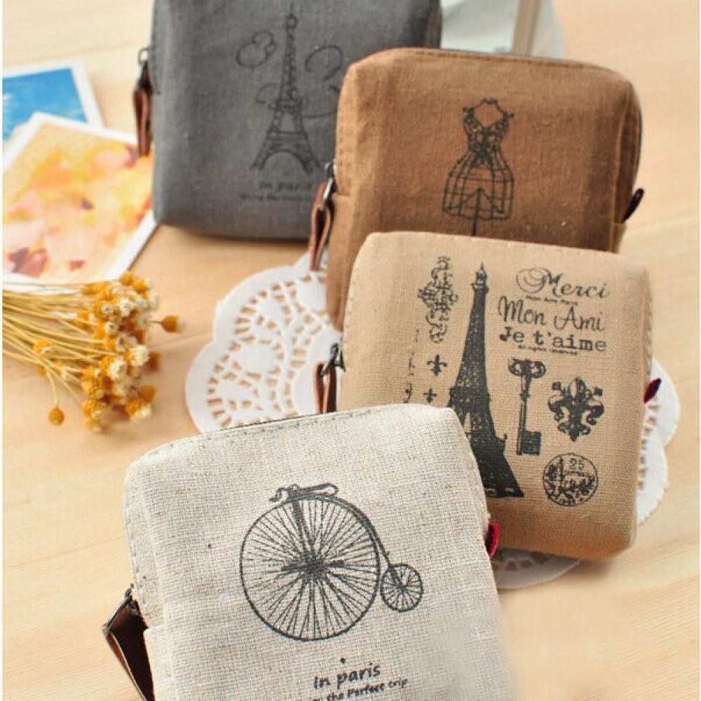 Gift Canvas Mini Pouch Holder Purse Wallet Coin Bag