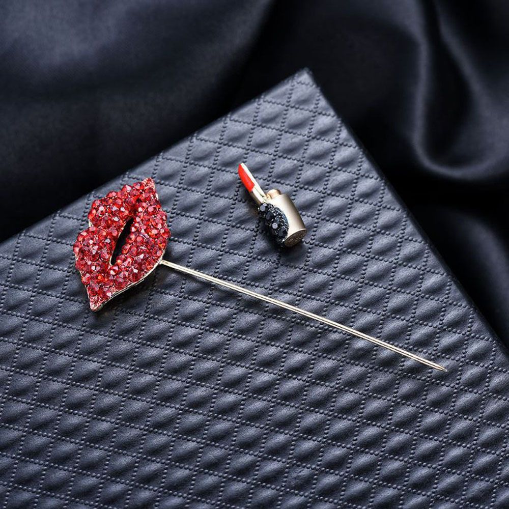 CHARMS Ghim Cài Áo Hình Cây Son Bóng Thời Trang Cho Nữ