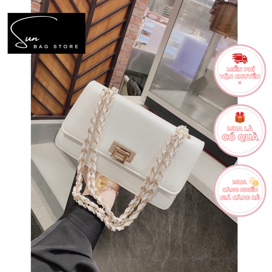 Túi xách nữ đeo chéo, túi đi chơi, đi học, da cao cấp size 24cm SB073
