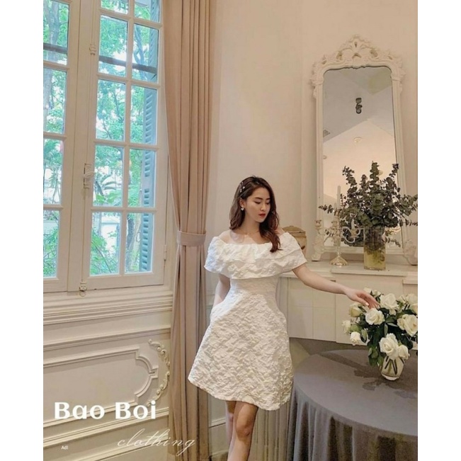 🌈 ĐẦM VÁY GẤM XỐP BẸT VAI 2 LỚP ❤️