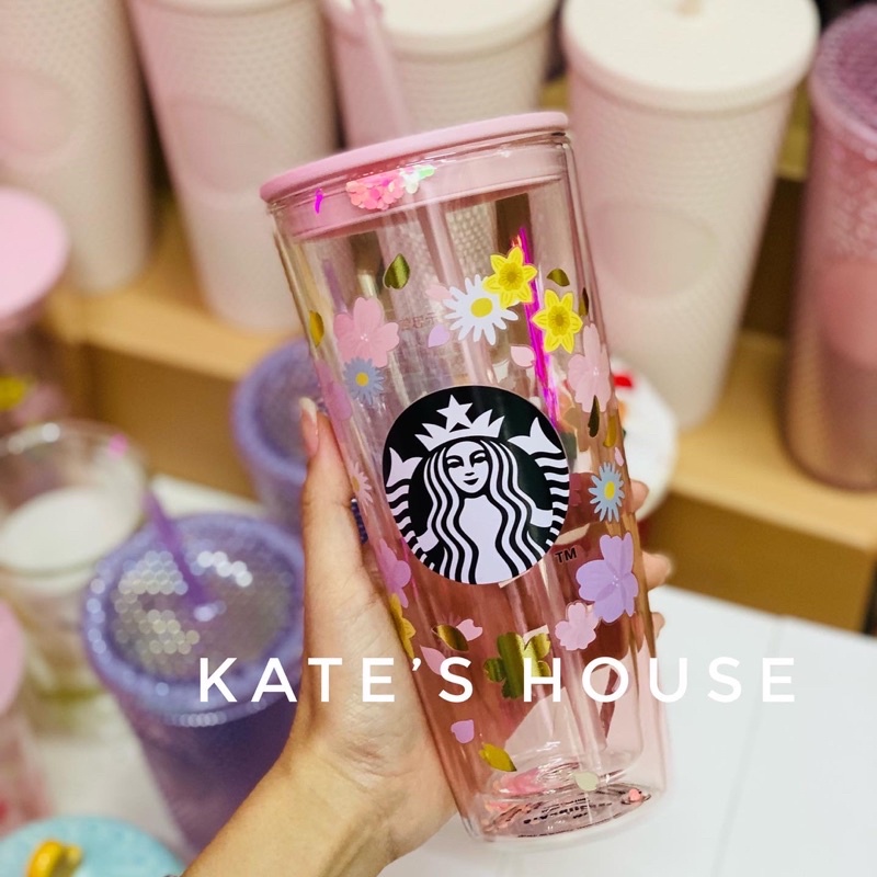Ly thuỷ tinh Starbucks 2 lớp dung tích 591ml
