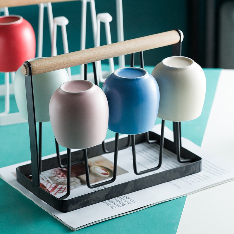 Giá úp ly, cốc bằng sắt để bàn