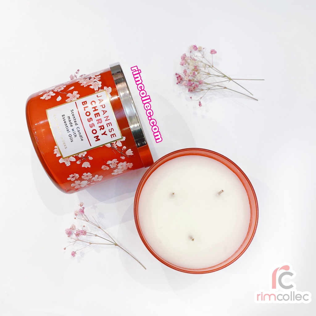 Nến thơm 3 bấc Bath & Body Works Japanese Cherry Blossom 411g