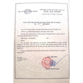 BIOCYSTINE HỖ TRỢ GIẢM MỤN ĐẸP DA TÓC