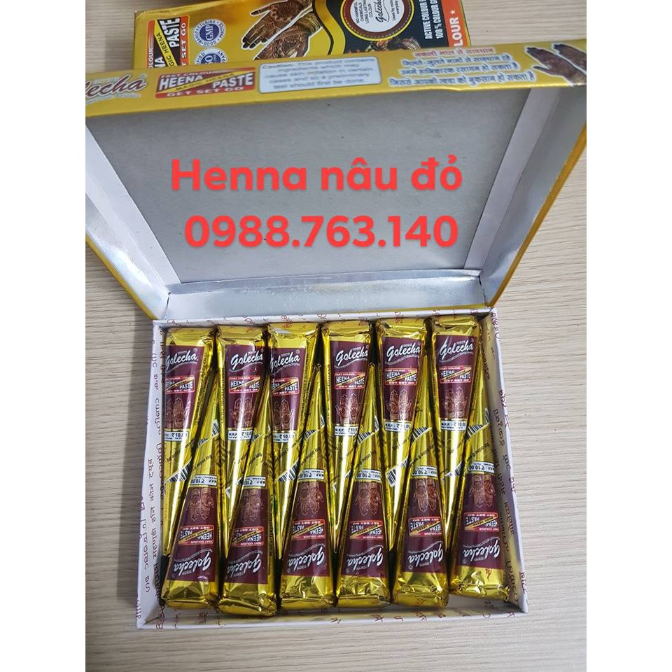 COMBO 2 TUÝP HENNA + 40 KHUÔN HENNA ( đủ các size to nhỏ)