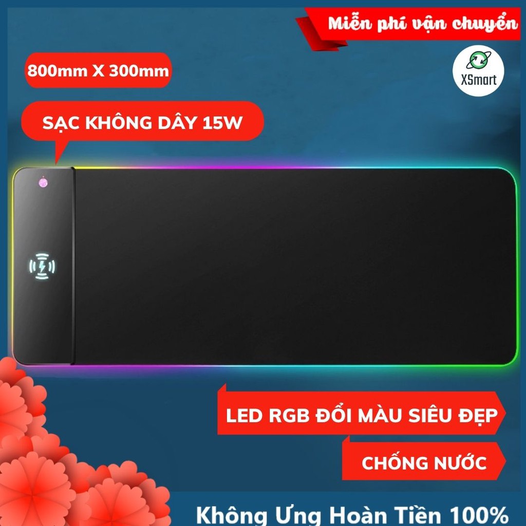 Lót Chuột Lớn LED RGB Tích Hợp Sạc Không Dây G96 PRO Cho Điện Thoại, Bàn Di Pad Chuột Có Nhiều Chế Độ Led Khác Nhau | BigBuy360 - bigbuy360.vn