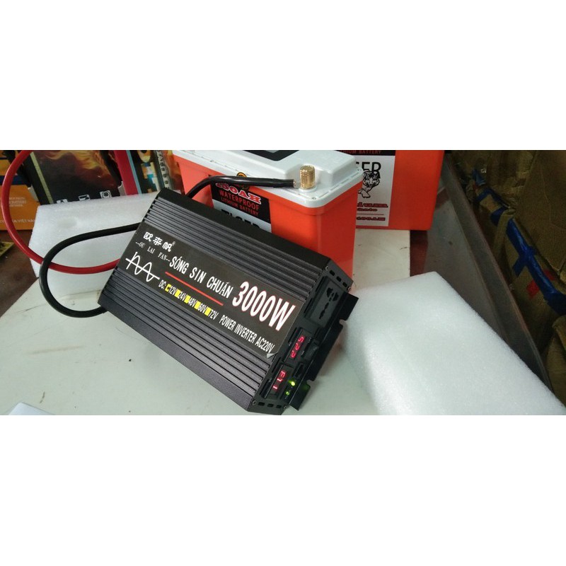KICH ĐIỆN INVERTER 12V 3000W SIN CHUẨN - 12V 3000W SÓNG SIN CHUẨN