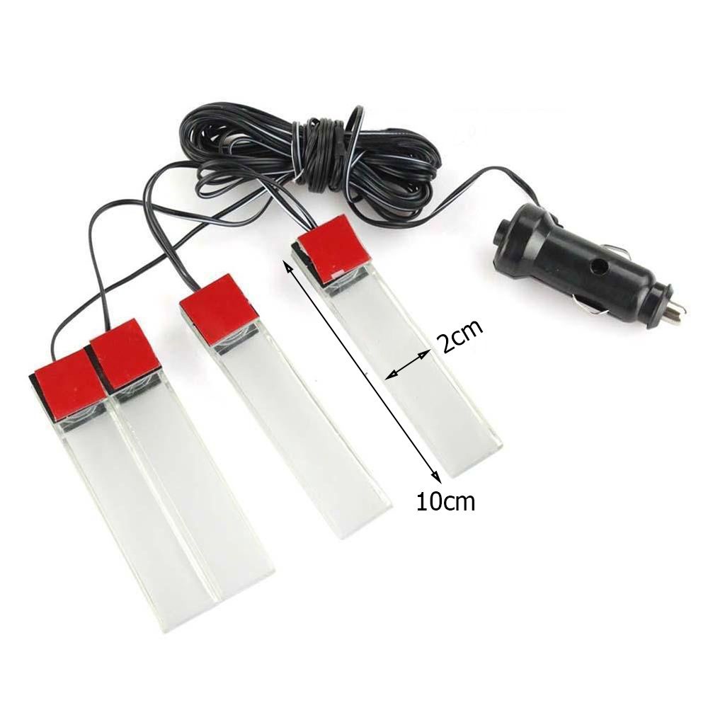 4 Đèn Led 12V Ánh Sáng Xanh Trang Trí Xe Hơi