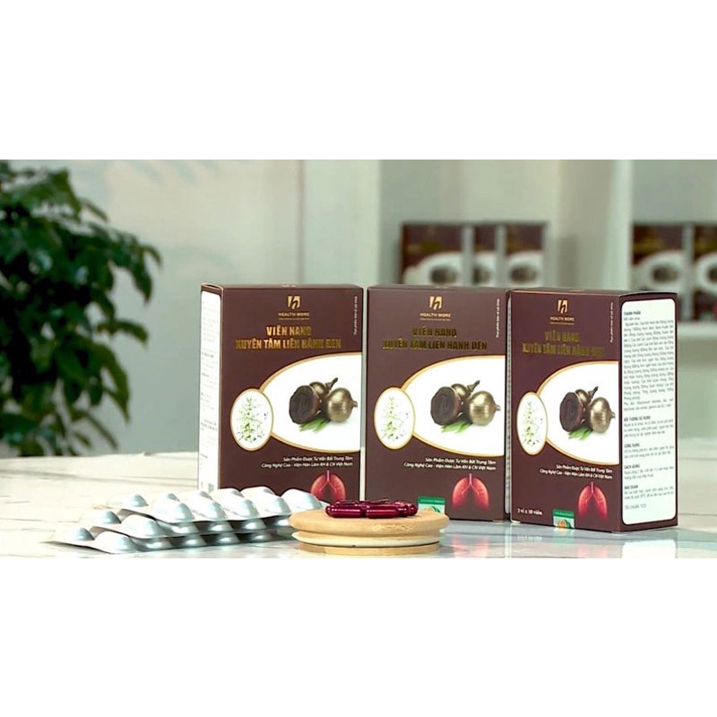 Viên Nano Xuyên Tâm Liên Hành Đen - Hỗ trợ tiêu đờm, giảm ho, hạn chế tình trạng khó thở do tắc đờm dãi (30 viên)