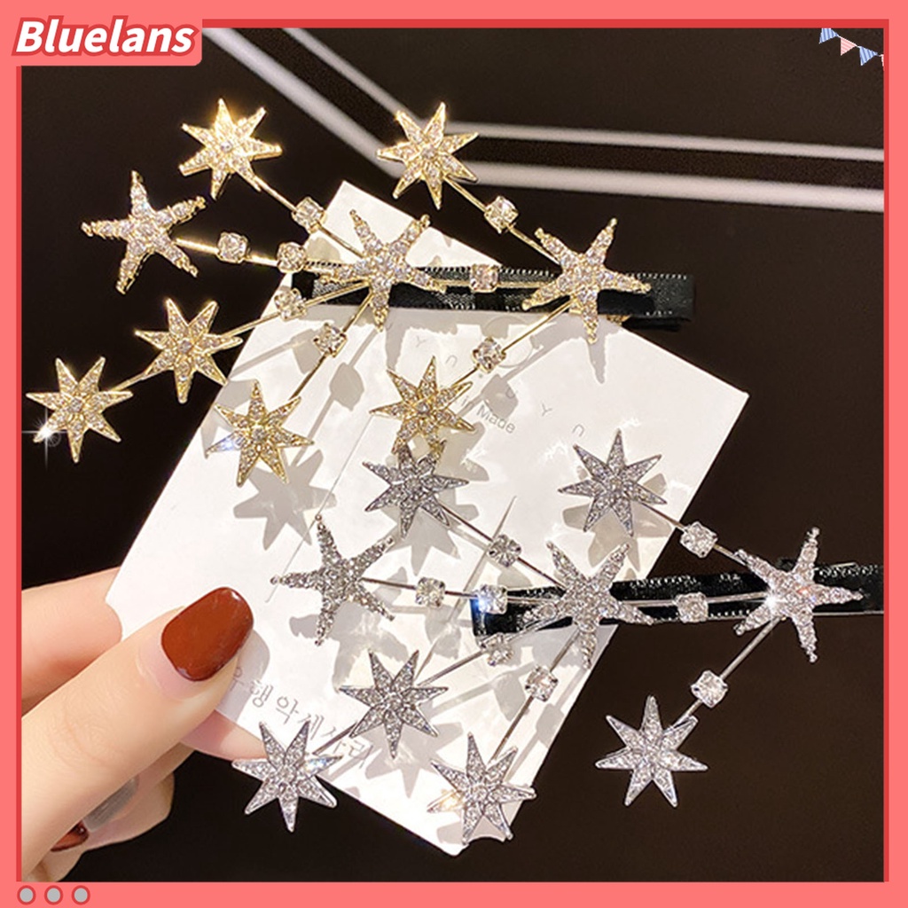 Kẹp Tóc Hình Ngôi Sao Đính Đá Lấp Lánh Thời Trang 48h