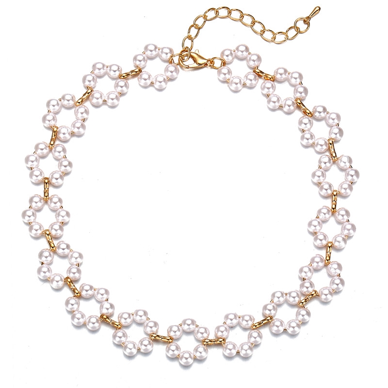 IF ME Dây Chuyền Choker Mặt Ngọc Trai Nhân Tạo Thời Trang Cho Nữ