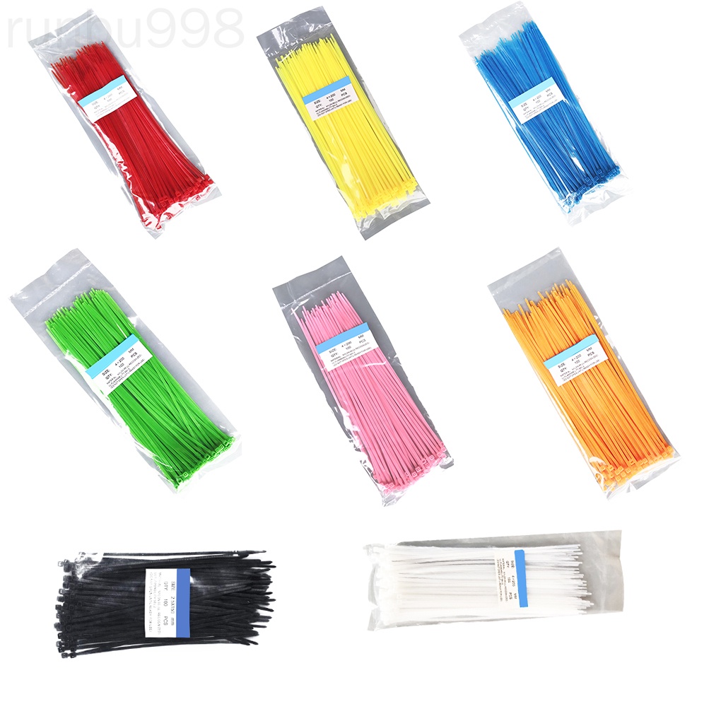 Bộ 100 Dây Rút Nhựa Tự Khóa Runbu998