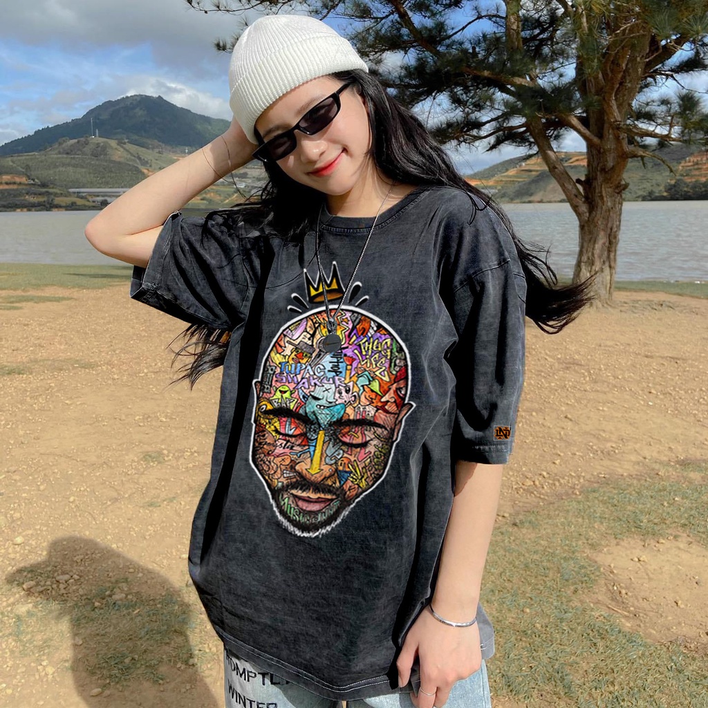Áo thun TUPAC X OCEAN unisex tay lỡ Local brand - Áo phông Ullzang tay lỡ nam nữ 3 Màu 100% Cotton - OCEAN.CLO