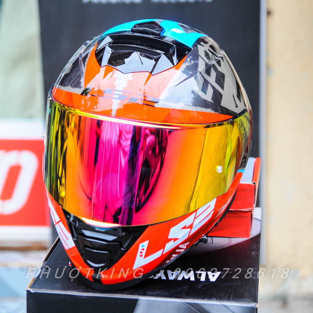 Mũ fullface LS2 FF800 Sprinter Black Red Titanium tặng pinlock - chọn mầu kính